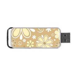 Flower Floral Star Sunflower Grey Portable USB Flash (One Side)