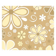 Flower Floral Star Sunflower Grey Double Sided Flano Blanket (Small) 