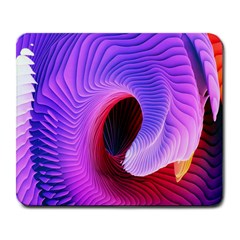 Digital Art Spirals Wave Waves Chevron Red Purple Blue Pink Large Mousepads by Mariart