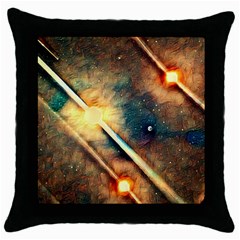 Light Space Throw Pillow Case (black) by DeneWestUK