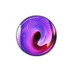 Digital Art Spirals Wave Waves Chevron Red Purple Blue Pink Hat Clip Ball Marker (10 pack) Front