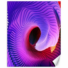 Digital Art Spirals Wave Waves Chevron Red Purple Blue Pink Canvas 16  X 20   by Mariart