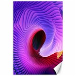 Digital Art Spirals Wave Waves Chevron Red Purple Blue Pink Canvas 24  x 36  23.35 x34.74  Canvas - 1