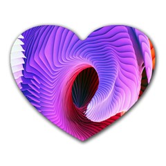 Digital Art Spirals Wave Waves Chevron Red Purple Blue Pink Heart Mousepads by Mariart