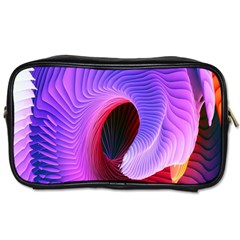 Digital Art Spirals Wave Waves Chevron Red Purple Blue Pink Toiletries Bags 2-side by Mariart