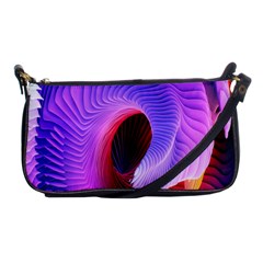 Digital Art Spirals Wave Waves Chevron Red Purple Blue Pink Shoulder Clutch Bags