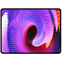 Digital Art Spirals Wave Waves Chevron Red Purple Blue Pink Fleece Blanket (large) 