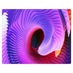 Digital Art Spirals Wave Waves Chevron Red Purple Blue Pink Double Sided Flano Blanket (medium) 