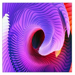 Digital Art Spirals Wave Waves Chevron Red Purple Blue Pink Large Satin Scarf (square) by Mariart