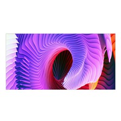 Digital Art Spirals Wave Waves Chevron Red Purple Blue Pink Satin Shawl by Mariart