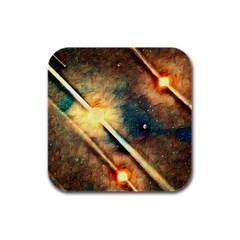 Light Space Rubber Square Coaster (4 Pack)  by DeneWestUK