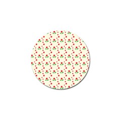 Flower Floral Sunflower Rose Star Red Green Golf Ball Marker (4 Pack)