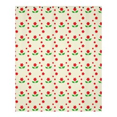 Flower Floral Sunflower Rose Star Red Green Shower Curtain 60  X 72  (medium) 