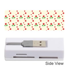 Flower Floral Sunflower Rose Star Red Green Memory Card Reader (stick)  by Mariart