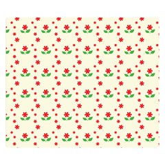Flower Floral Sunflower Rose Star Red Green Double Sided Flano Blanket (small)  by Mariart