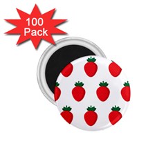 Fruit Strawberries Red Green 1 75  Magnets (100 Pack)  by Mariart