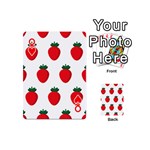 Fruit Strawberries Red Green Playing Cards 54 (Mini)  Front - HeartQ