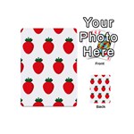 Fruit Strawberries Red Green Playing Cards 54 (Mini)  Back