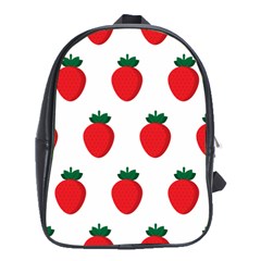 Fruit Strawberries Red Green School Bags (xl) 