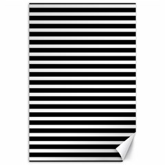 Horizontal Stripes Black Canvas 24  X 36  by Mariart