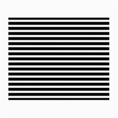 Horizontal Stripes Black Small Glasses Cloth (2-side) by Mariart
