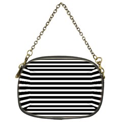 Horizontal Stripes Black Chain Purses (one Side)  by Mariart