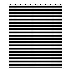 Horizontal Stripes Black Shower Curtain 60  X 72  (medium)  by Mariart