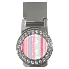 Heart Love Valentine Polka Dot Pink Blue Grey Purple Red Money Clips (cz)  by Mariart