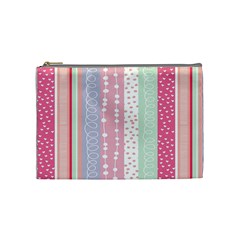 Heart Love Valentine Polka Dot Pink Blue Grey Purple Red Cosmetic Bag (medium) 