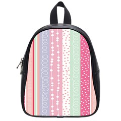 Heart Love Valentine Polka Dot Pink Blue Grey Purple Red School Bags (small) 