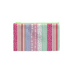 Heart Love Valentine Polka Dot Pink Blue Grey Purple Red Cosmetic Bag (xs) by Mariart