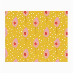 Flower Floral Tulip Leaf Pink Yellow Polka Sot Spot Small Glasses Cloth