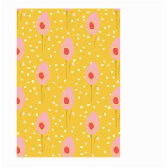 Flower Floral Tulip Leaf Pink Yellow Polka Sot Spot Large Garden Flag (two Sides) by Mariart