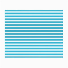 Horizontal Stripes Blue Small Glasses Cloth by Mariart