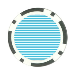 Horizontal Stripes Blue Poker Chip Card Guard (10 Pack)