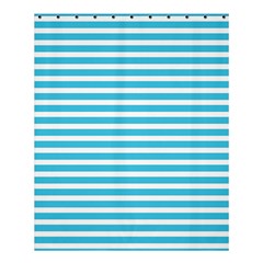 Horizontal Stripes Blue Shower Curtain 60  X 72  (medium) 