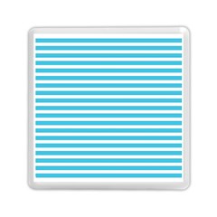 Horizontal Stripes Blue Memory Card Reader (square) 