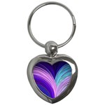 Color Purple Blue Pink Key Chains (Heart)  Front