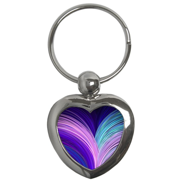 Color Purple Blue Pink Key Chains (Heart) 