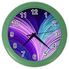 Color Purple Blue Pink Color Wall Clocks by Mariart