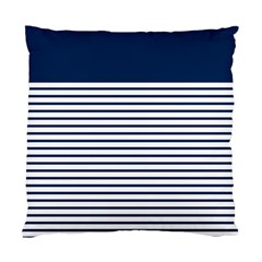 Horizontal Stripes Blue White Line Standard Cushion Case (two Sides) by Mariart