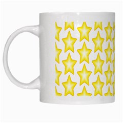 Yellow Orange Star Space Light White Mugs