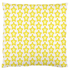 Yellow Orange Star Space Light Large Flano Cushion Case (one Side)