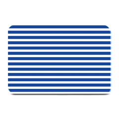 Horizontal Stripes Dark Blue Plate Mats by Mariart