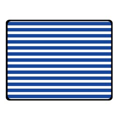 Horizontal Stripes Dark Blue Fleece Blanket (small)