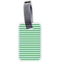 Horizontal Stripes Green Luggage Tags (Two Sides)