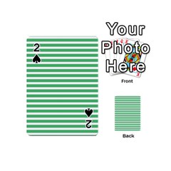 Horizontal Stripes Green Playing Cards 54 (mini) 