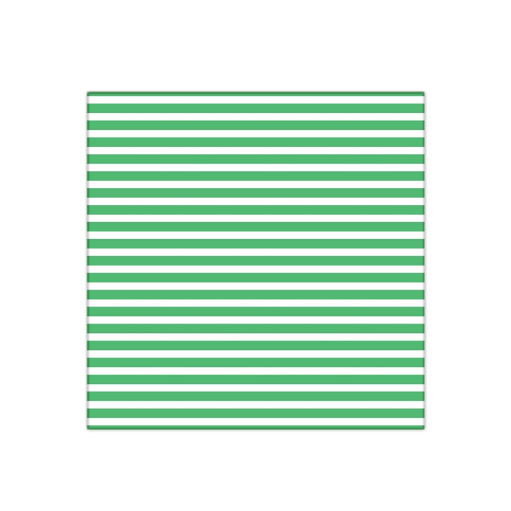 Horizontal Stripes Green Satin Bandana Scarf