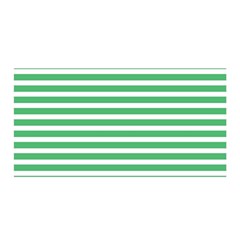 Horizontal Stripes Green Satin Wrap