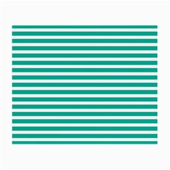 Horizontal Stripes Green Teal Small Glasses Cloth (2-side) by Mariart